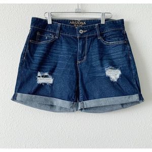 Arizona Distressed Blue Denim Shorts